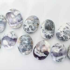 Dendritic Opal Palm Stone Healing Crystal
